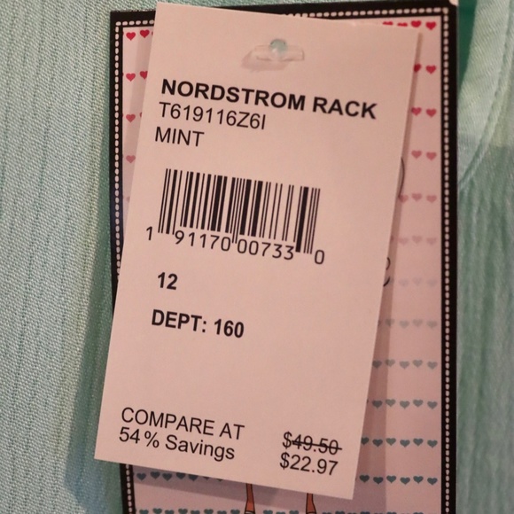 TRIXXI GIRL Hi-Lo Sleeveless Girls Mint Green Gauze Dress Embroidered. NWT - Picture 8 of 9